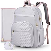 MOMUVO Diaper Bag Backpack, Quilted Baby Bag with Changing Pad and Stroller Straps and Pacifier Case, Multifunction Waterproof Travel Diaper Bags, Unisex
