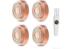 TUOKIY Women's Facial Hair Remover Replacement Heads for Finishing Touch Flawless Generation 2 Double Halo Hair Removal Tool for Face,18K Gold-Plated 4 Count (FIT with GEN 2 Hair Remover Device ONLY)