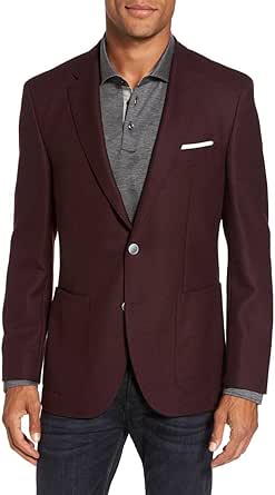 Amazon.com: Hugo Boss Janson Trim Fit Burgundy Sport Coat - 44R: Clothing