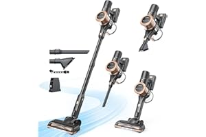 MIUZZY Cordless Vacuum Cleaner, 48kPA/190AW Powerful Suction, Max 60min Runtime, 4000mAh Large Battery, Anti Hair Wrap Stick Vacuum, Vacuum Cleaners for Home, Pet Hair, Hard Floors and Carpets, Cars