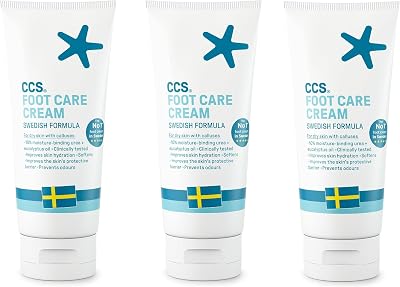 CCS Foot Care Cream Tube 175ml Pack of 3 Hydrates Dry Rough Skin Calluses Heels