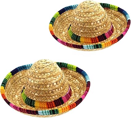 Amazon Com 2 Pack Colorful Straw Hat Hat Flanging Home