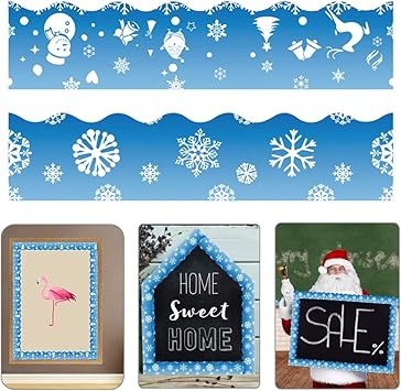 Amazon Com Onene Christmas Bulletin Board Borders Stickers 82