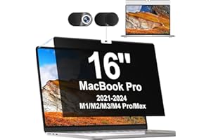 Mamol Privacy Screen MacBook Pro 16 Inch (2021-2024, M1,M2,M3), Magnetic Removable Anti Blue Light Glare Filter 16in Laptop P