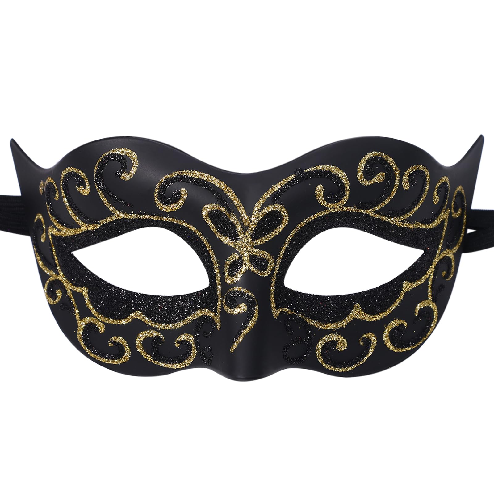 Oidea Retro Venetian Masquerade Mask for Men: Mens Vintage Carnival Venetian Mask Halloween Costume Cocktail Party Mardi Gras Mask, Black