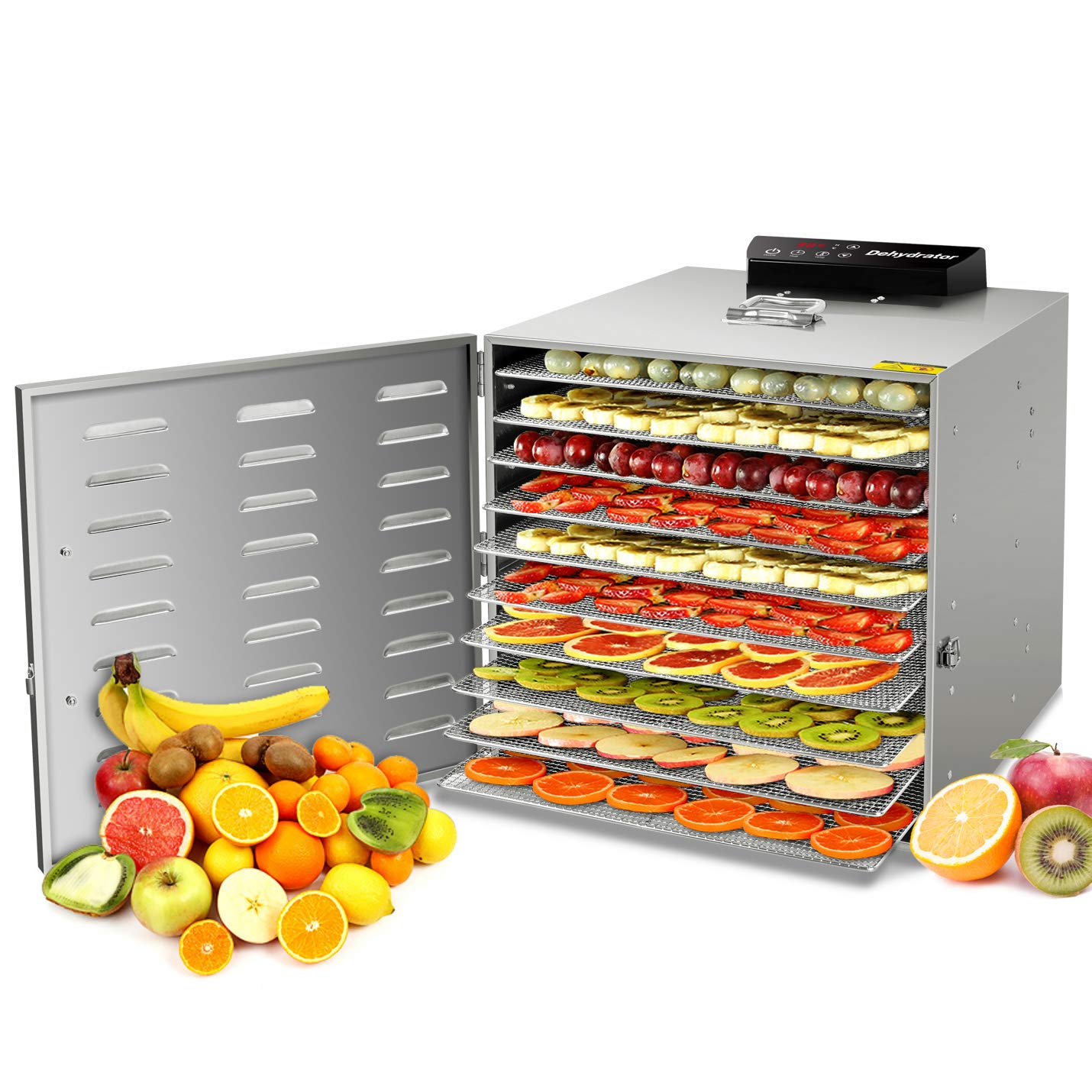 GCSJ Food Dehydrator Fruit Dryer Machine Electric 10 Tier Amazon.co.uk