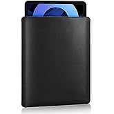 MoKo 9-11 Inch Tablet Sleeve, PU Leather Briefcase Slim Stylish Case Fits New 11-inch iPad Pro M4/iPad Air M2 2024, Air 5/4th 10.9, 10th Gen 10.9, 9/8. Gen 10.2, Tab S8/S9 11, Black