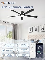 ZMISHIBO 60 Inch Ceiling Fan with Light, App&Remote