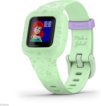 Garmin vivofit jr 3 Kids Fitness Tracker Little Mermaid Swim-Friendly 1yr Batt