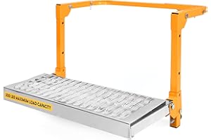 MAXXHAUL 50694 21-1/2" x 7.3" Adjustable Truck Tire Service Step with Non-Slip Platform Foldable 300-lb Capacity