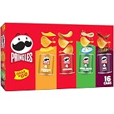 Pringles Potato Crisps Chips, Lunch Snacks, Office and Kids Snacks, Grab N' Go, 1.38 Pounds, Variety Pack (16 Cans)