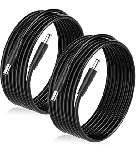 PATIKIL 5ft DC Power Cable - 5.5x2.5mm Male To 5.5x2.1mm Male, 18AWG For DVR, Router, Camera, LED Strip
