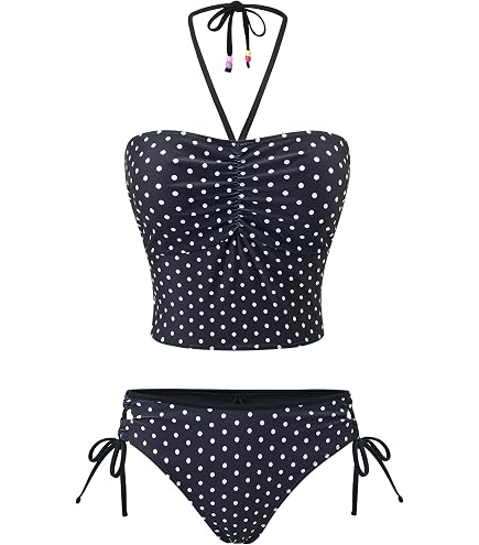 Amazon.com: ZAFUL Cute Tankini Tops for Women Y2k Swimsuit Side 