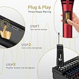 TONOR TW320 Wireless Microphone System UHF 2 Mics 5 Channel 200 ft 6.35mm view 5