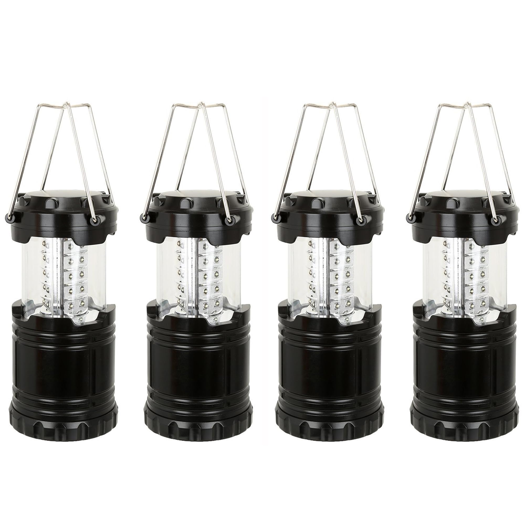 Photo 1 of Elevon LED Battery Powered Lanterns, Portable, Waterproof, Collapsible Lights for Camping, Emergency, Hurricane, Storms, and Power Outages, Pack of 4