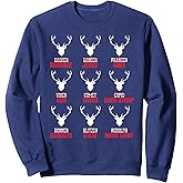 Funny Christmas Reindeer Hunter Deer Meat Hunting Gifts Sweatshirt