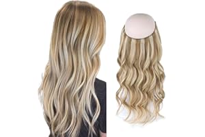 Sassina Wire Hair Extensions Remy Human Hair Highlight Ash Blonde to Platinum Blonde Remy Wire Hair Extensions Invisible Transparent Fish Line Real Hair Extensions 12 Inch 70 Gram, P8-60