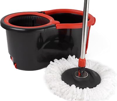 DIVCHI Spin Mop Bucket Set Extendable Handle 360 Rotation Mop Head Floor