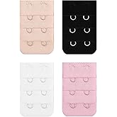 BEADNOVA Bra Extender 2 Hook Bra Back Clips Bra Strap Extender Bra Clasp (4pcs)