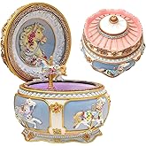 Singeek You are My Sunshine Music Box Carousel Horses Unicorn Musical Box with Sankyo 18-Note Wind Up for Kids Girls Christmas Birthday Gifts