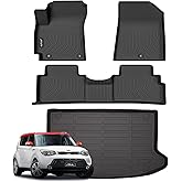 Jenofa-Floor Mats for Kia Soul 2020-2026 Gasoline (Only Upper Cargo Deck) Cargo Mat Car Mats for 2025 Soul All Weather Floor Liner Custom Fit Automotive Non-Slip Waterproof Full Set Accessories