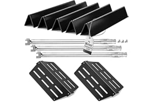 RESTTIME Grill Replacement Parts for Weber Genesis 300 Series 17.5" Flavorizer Bars Heat Deflector Burner Tube Set Kit for Weber E310 E320 E330 EP310 EP320 EP/CEP330 S310, Weber Grill Parts 7621 65505 7622
