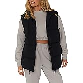 Athlisan Womens Zip Up Puffer Vest Stand Collar Sleeveless Padded Jacket Coat
