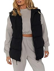 Freyhem Puffer Vest Women Sleeveless Quilted Zip Up