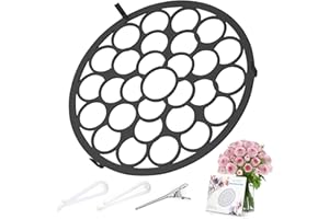 JAKY-GLOBAL Flower Arrangement Holder 4in Floral Grid Flower Frog Arranging Tool Wire Arranger Twist for Vase Floral Ikebana Stems Holder Bouquets Plant Fixation(4in Black)