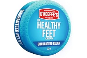O'Keeffe's for Healthy Feet Foot Cream - 3.2 oz Jar (1 Pack) - Guaranteed Relief for Extremely Cracked, Dry Feet, Repairing Skincare, Instantly Boosts and Retains Moisture Levels