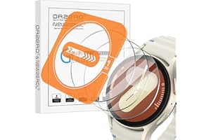 Orzero (3 Pack) Tempered Glass Watch Screen Protector for Samsung Galaxy Watch 7 40mm/Watch 6 40mm, Protector De Pantalla with Auto Alignment Tool 9 Hardness High Definition Anti-Scratch Bubble Free