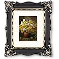 SIMON'S SHOP 8x10 Picture Frame Baroque Picture Frames 8 by 10 Vintage Frames for Picture Artwork in Black & Gold