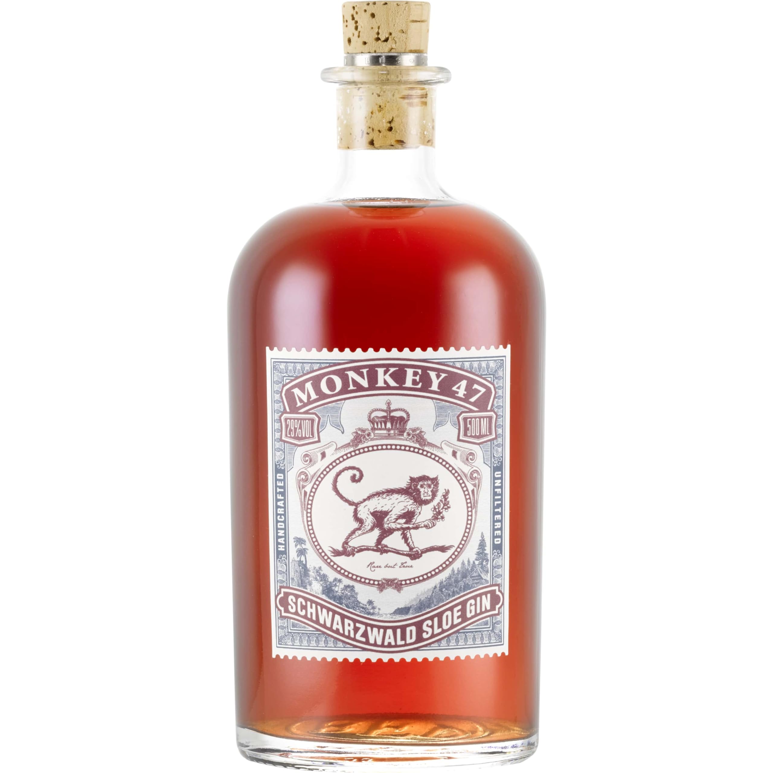 Monkey 47 Schwarzwald Sloe Gin - Ultra Premium Sloe Gin mit feiner Fruchtnote - 1x 0,5 L | 500 ml (1er pack)