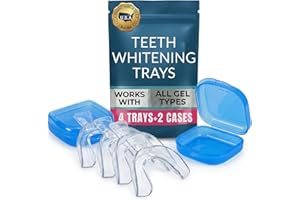 Teeth Whitening Trays Moldable Thermofitting (2) Pairs Thermoforming Mouth Dental Tooth Whitener Trays Bleaching