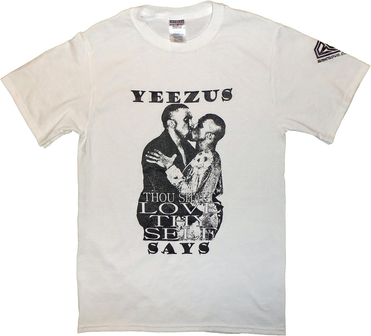 Kanye West Kissing Himself Yeezus Says Love Thyself Funny Parody Hip Hop T-Shirt