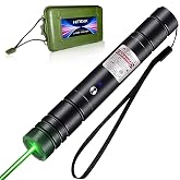 HITEKK High Power Green Laser Pointer | Tactical Long Range Green Laser Pointer | Single Press On/Off Tactical Lazer Pointer | Rechargeable Lazer Pointer and Carrying Case