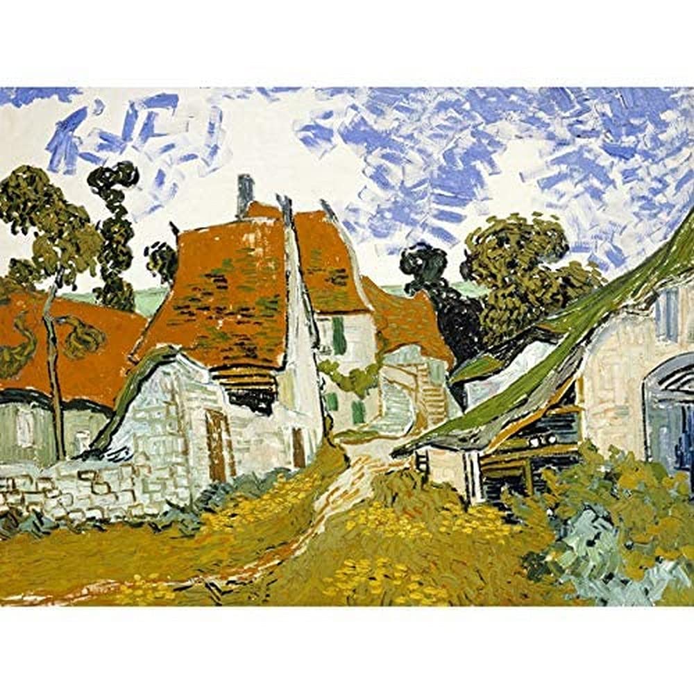 Vincent Van Gogh Street In Auvers Sur Oise Art Print Canvas Premium Wall Decor Poster Mural