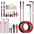 Proster Multimeter Test Leads Kit - 27 in 1 Multi Meter Lead Set with Replaceable Gold-Plated Probes & Banana Plug, Alligator