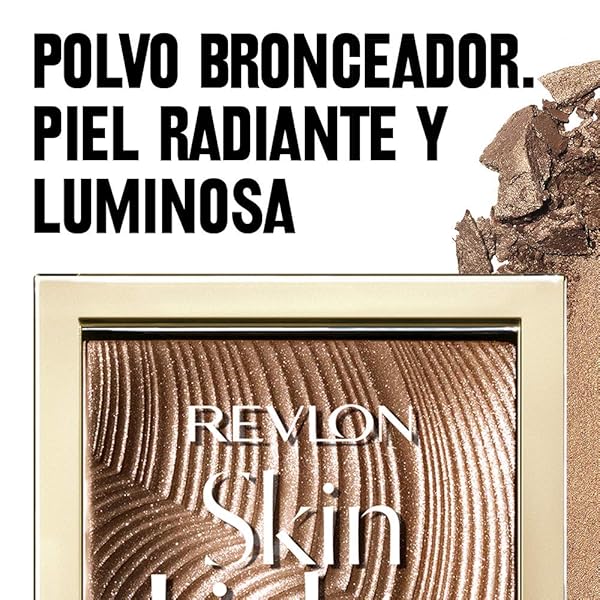 REVLON SKINLIGHTS PRISMATIC POWDER BRONZER, TRANSLUCENT-TO-BUILDABLE COVERAGE, 115 SUNKISSED BEAM, 0.31 OZ (PACK OF 1)