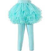 elamccor Baby Toddler Girls' Tutu Leggings Tulle Ruffle Skirted Pants 2-6T