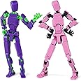 Rolling Art Action Figure Set - 2Pcs 3D Printed Multi-Jointed Robot, Movable Articulated Model 13 Desktop Decoration for Collectors, Christmas Birthday Gifts for Boys Girls