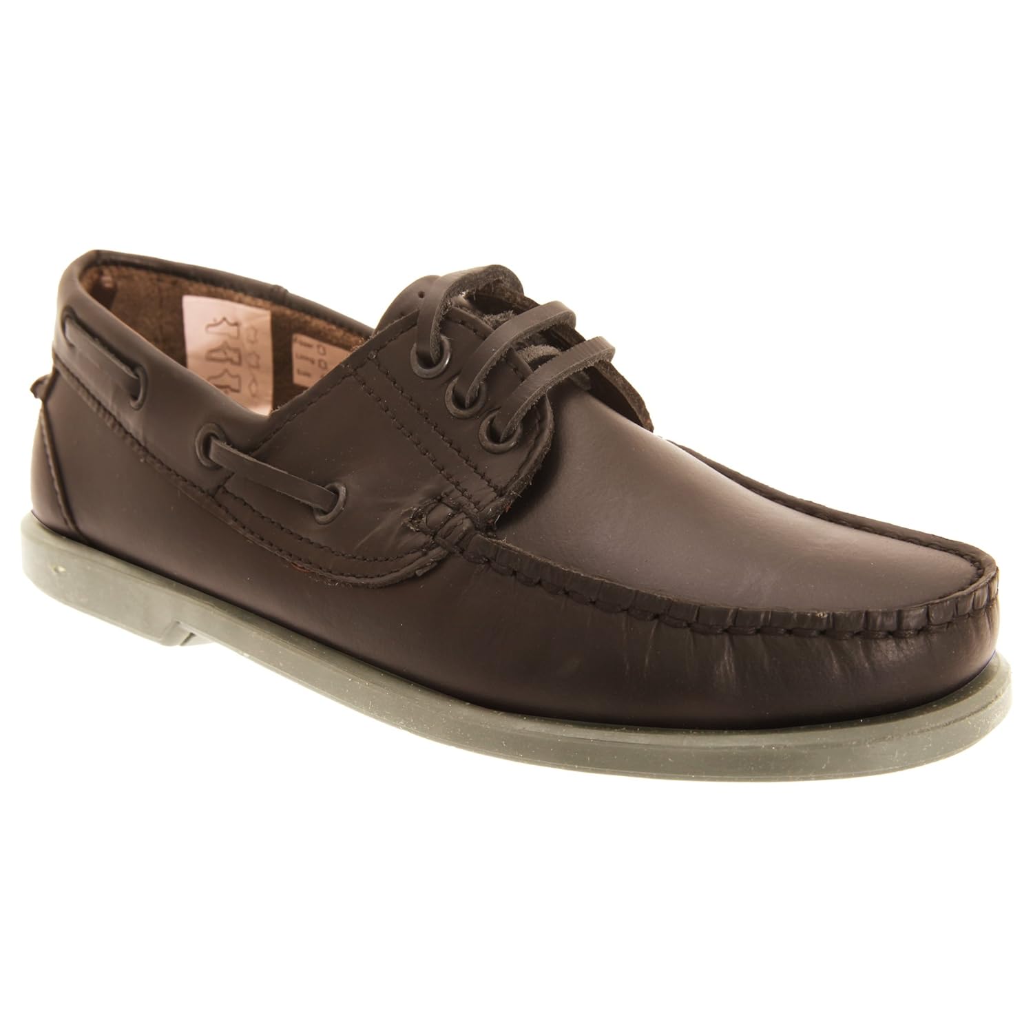Dek Mens Leather Moccasin Boat Shoes (6 UK) (Brown) Amazon.co.uk
