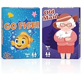 Timenued Card Games, Go Fish and Old Maid Card Game for Kids Ages 4-8