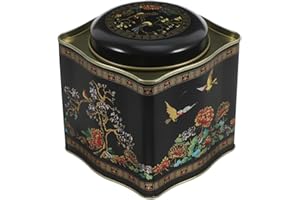 VOSAREA Wavy Candy Tin Decorative Container with Lid Storage Box for Snacks Cookies and Tea Airtight Tinplate Canister Unique