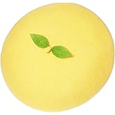 Kawaii Handmade Cartoon Beret Hat Green Leaves Fruit Cosplay Vintage Lolita Mori Girl Wool Cap Gift