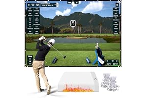 Fireproof Golf Impact Screen for Training – Professional 3D Air Mesh Impact Screen, Golf Simulators Hitting Mat for Home Prac