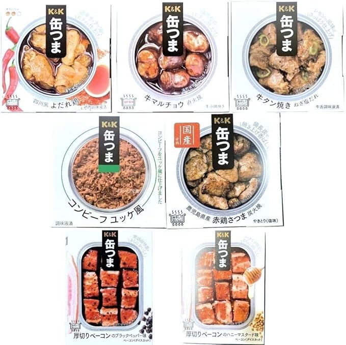 Amazon 缶つま 缶詰 おつまみ お肉詰め合わせ 7種類 セット 各種1つ 非常食 ギフト プレゼント ノーブランド品 食品 飲料 お酒 通販