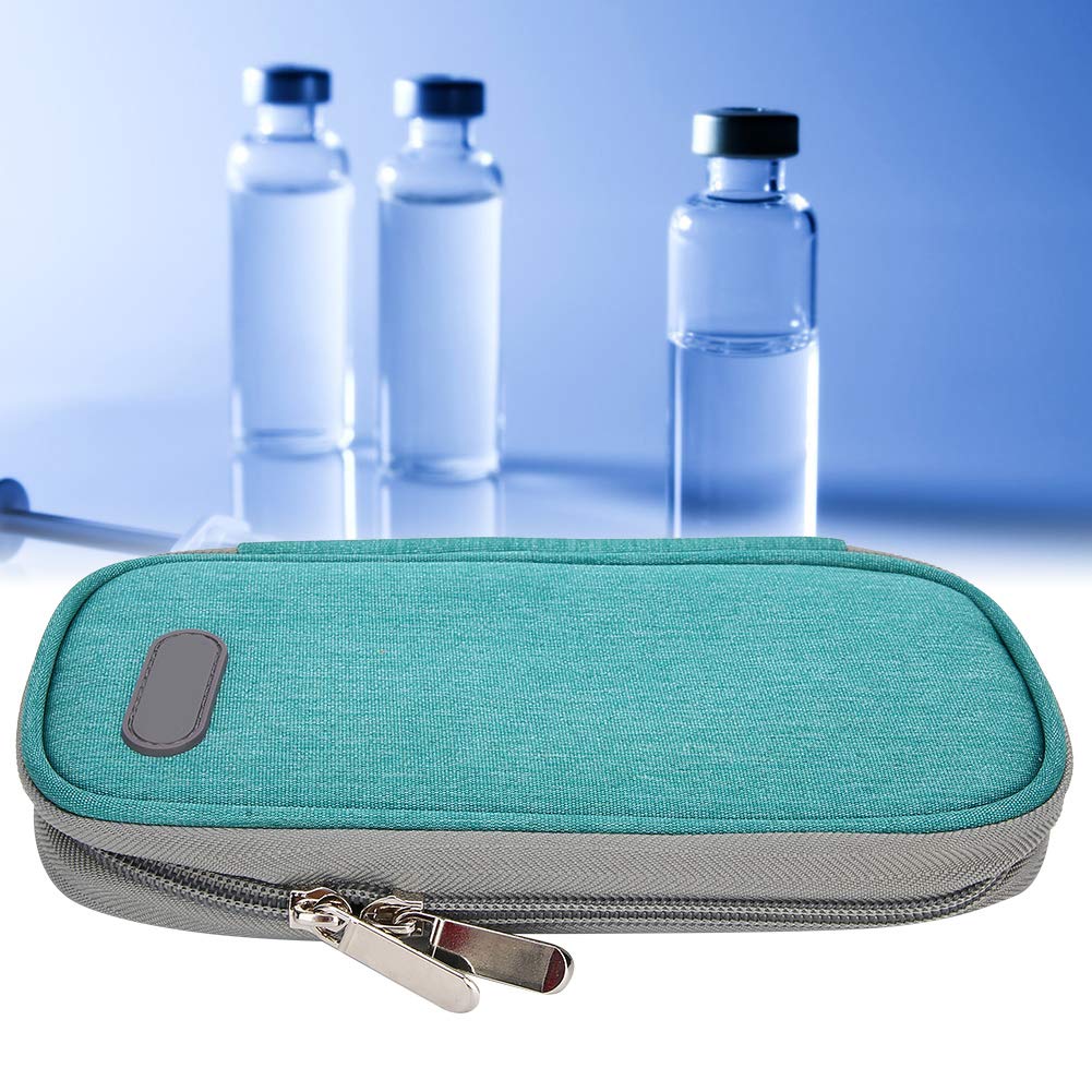 DEWIN Insulin Case Diabetic, Insulin Bag Portable Cold Storage Bag Medicines Refrigerated Cool Bag Insulin Carry Case Diabetic Medical Bag for Medicine Storage (Green)