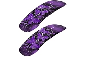 doginthehole Purple Butterfly Computer Chair Armrest Pads Covers 2Pcs Office Removable Arm Rest Covering Adjustable Desk Chair Arm Covers Wheelchair Armrest Protector Sleeves, Set of 2