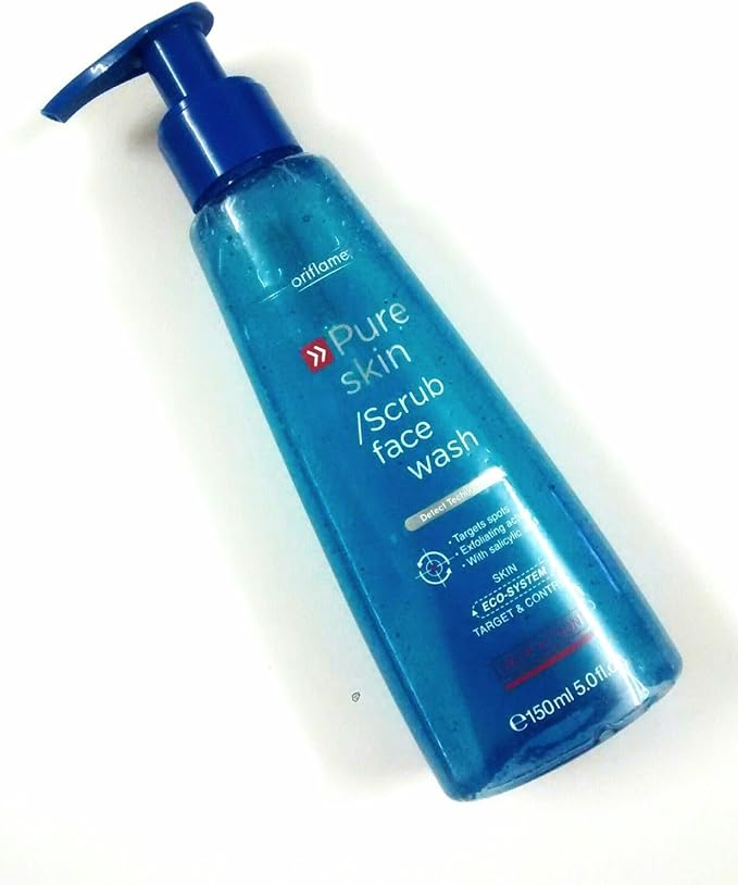 review oriflame pure skin face wash and scrub